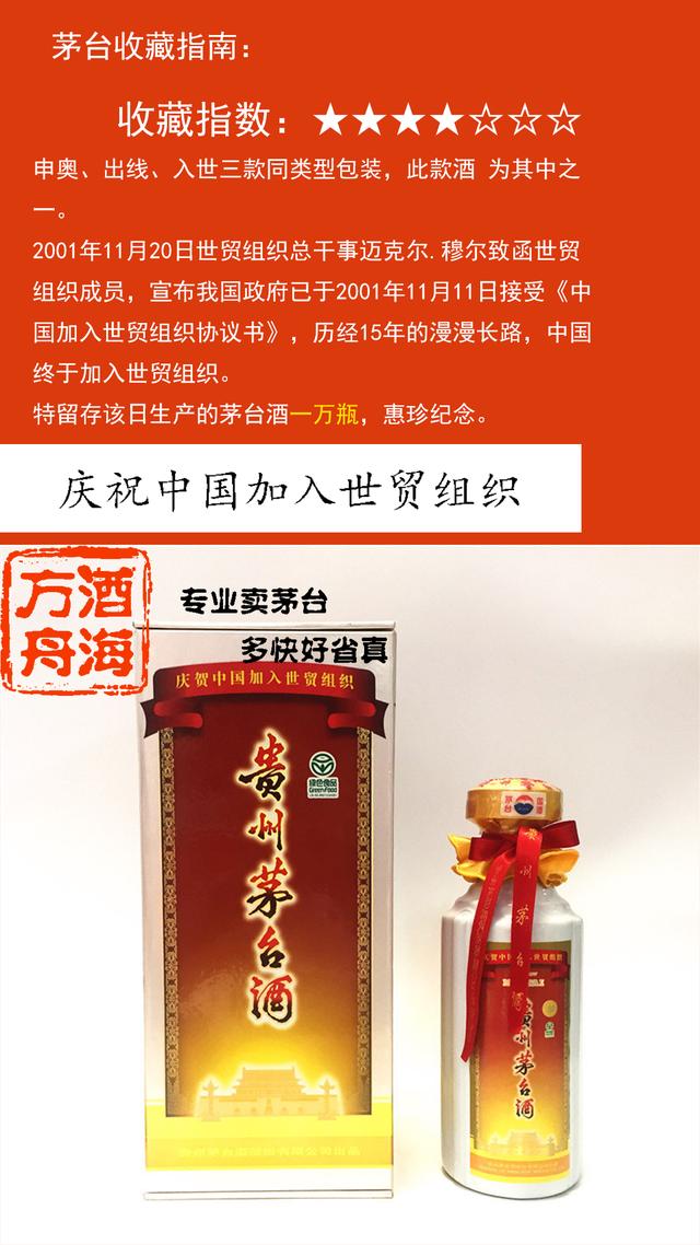 茅台收藏指南：申奥、出线、入世之三，庆祝中国加入世贸组织